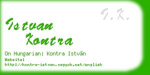 istvan kontra business card